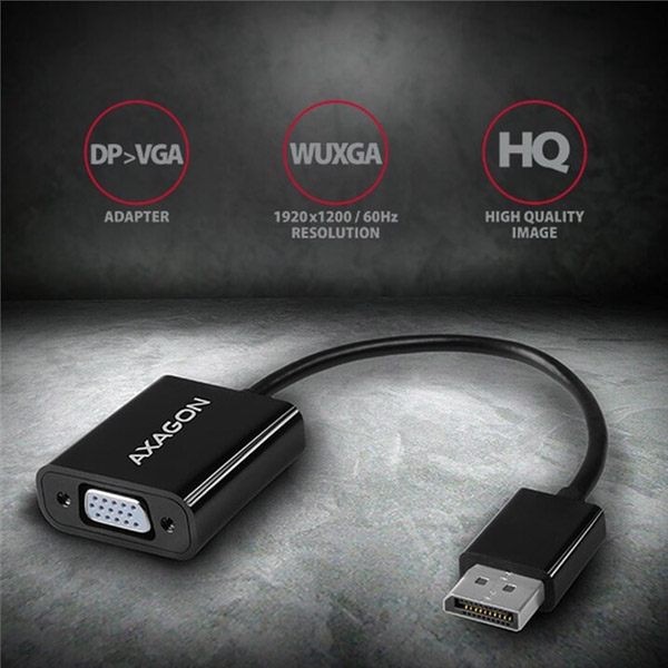 AXAGON RVD-VGN DisplayPort VGA redukcia FullHD, 1920 x 1200 AXAGON RVD-VGN DisplayPort VGA redukcia FullHD, 1920 x 1200
