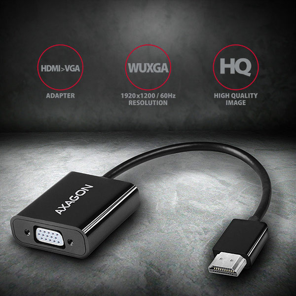 AXAGON RVH-VGAN, HDMI -> VGA redukcia, FullHD, Audio OUT