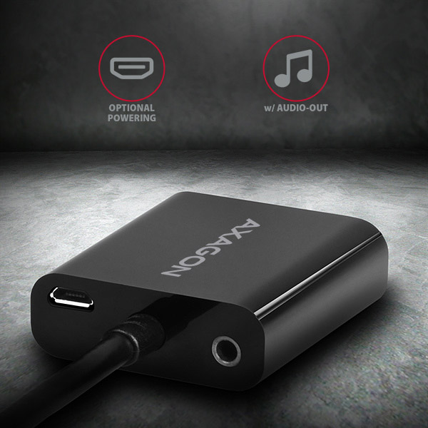 AXAGON RVH-VGAN, HDMI -> VGA redukcia, FullHD, Audio OUT