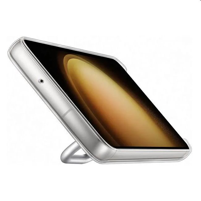 Zadný kryt Clear Gadget pre Samsung Galaxy S23, transparentná (s odnímateľným úchytom)