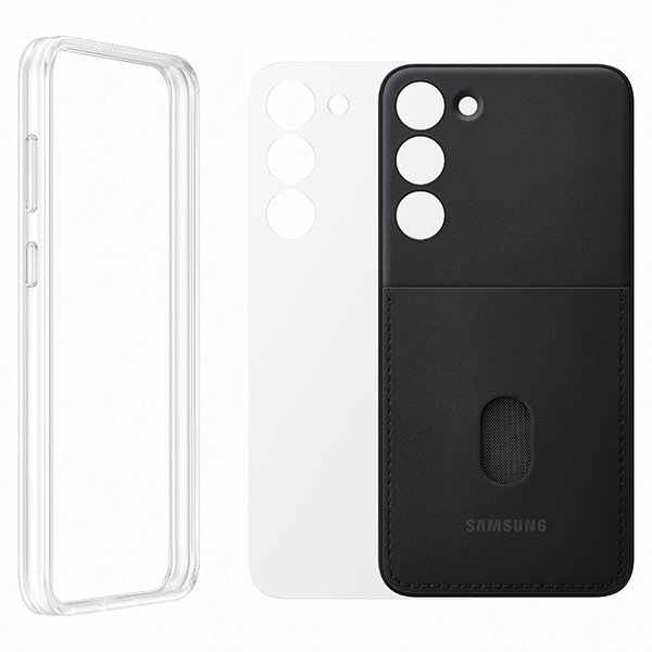 Zadný kryt Frame Cover pre Samsung Galaxy S23 Plus, čierna