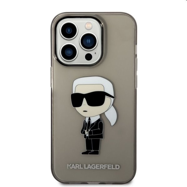 Zadný kryt Karl Lagerfeld IML Ikonik NFT pre Apple iPhone 14 Pro, čierna