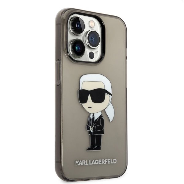 Zadný kryt Karl Lagerfeld IML Ikonik NFT pre Apple iPhone 14 Pro, čierna