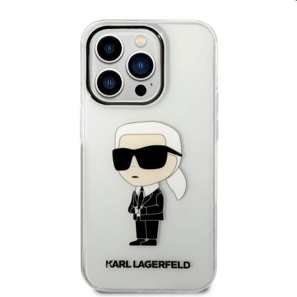 Zadný kryt Karl Lagerfeld IML Ikonik NFT pre Apple iPhone 14 Pro Max, transparentná