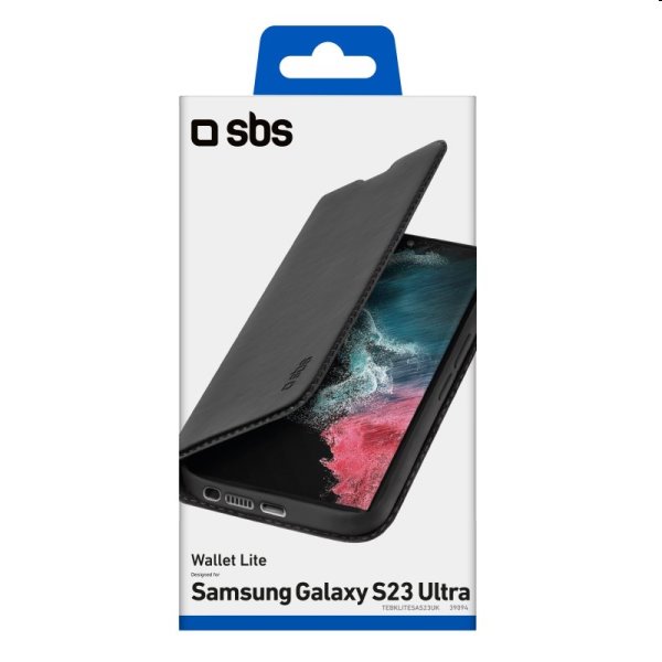 Knižkové puzdro SBS Book Wallet Lite pre Samsung Galaxy S23 Ultra, čierna
