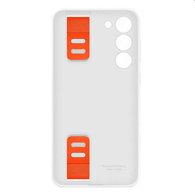 Zadný kryt Silicone Grip Cover pre Samsung Galaxy S23 Plus, biela