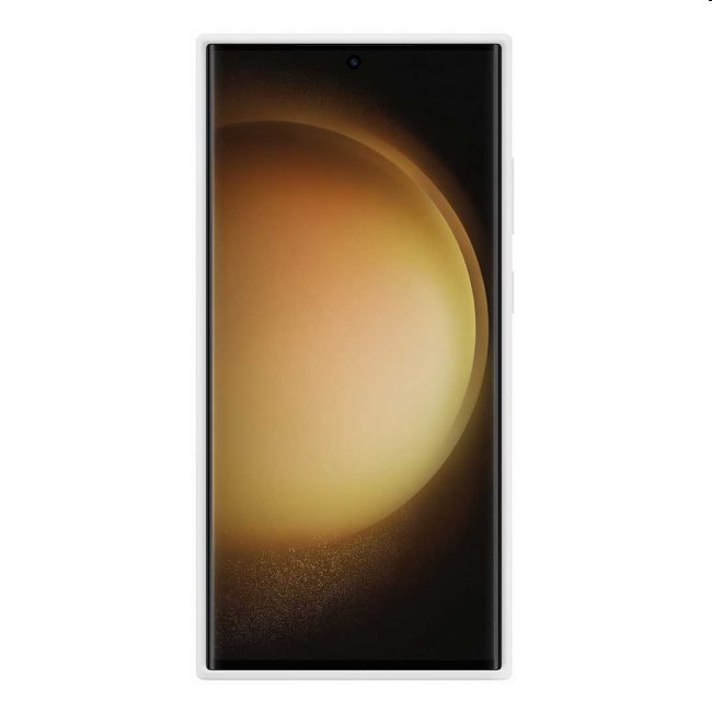 Zadný kryt Silicone Grip Cover pre Samsung Galaxy S23 Ultra, biela