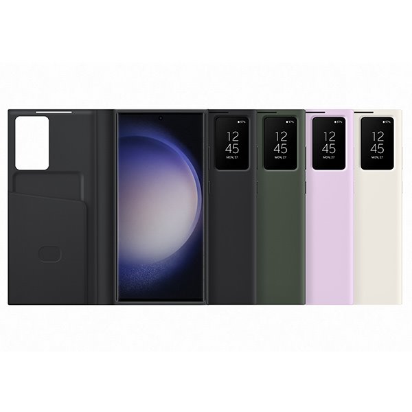 Knižkové puzdro Smart View Wallet pre Samsung Galaxy S23 Ultra, levanduľová