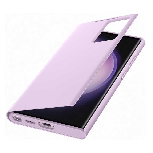 Knižkové puzdro Smart View Wallet pre Samsung Galaxy S23 Ultra, levanduľová