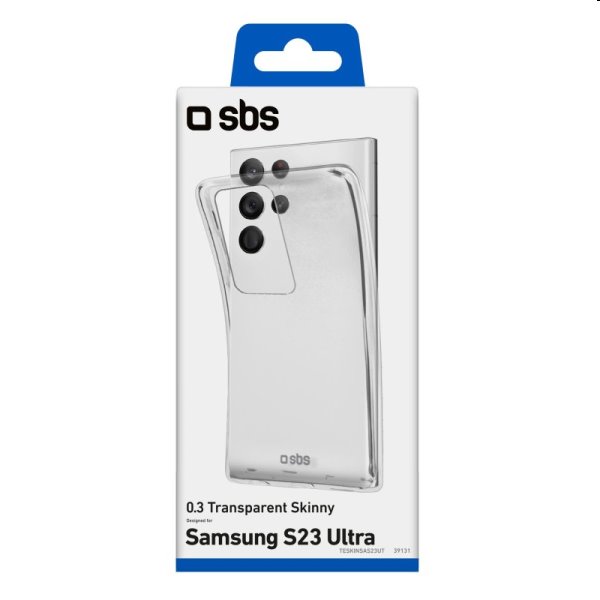 Zadný kryt SBS Skinny pre Samsung Galaxy S23 Ultra, transparentná