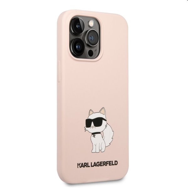 Zadný kryt Karl Lagerfeld Liquid Silicone Choupette NFT pre Apple iPhone 13 Pro, ružová