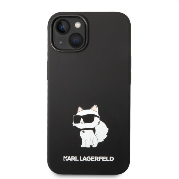Zadný kryt Karl Lagerfeld Liquid Silicone Choupette NFT pre Apple iPhone 14, čierna