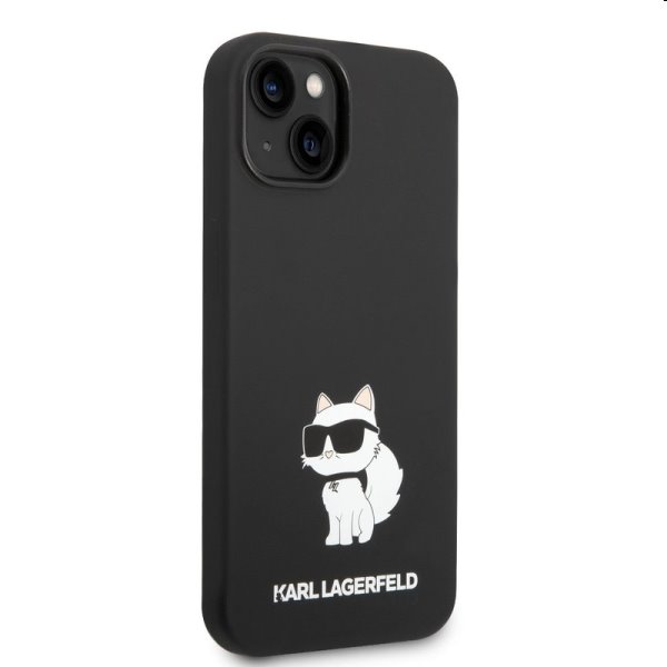 Zadný kryt Karl Lagerfeld Liquid Silicone Choupette NFT pre Apple iPhone 14, čierna