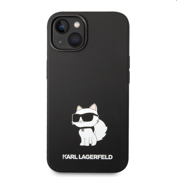 Zadný kryt Karl Lagerfeld Liquid Silicone Choupette NFT pre Apple iPhone 14 Plus, čierna