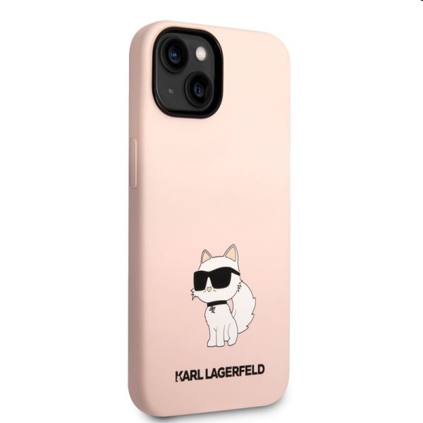 Zadný kryt Karl Lagerfeld Liquid Silicone Choupette NFT pre Apple iPhone 14 Plus, ružová