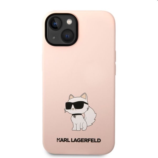 Zadný kryt Karl Lagerfeld Liquid Silicone Choupette NFT pre Apple iPhone 14, ružová