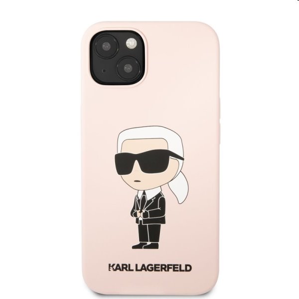 Zadný kryt Karl Lagerfeld Liquid Silicone Ikonik NFT pre Apple iPhone 13, ružová