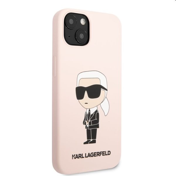 Zadný kryt Karl Lagerfeld Liquid Silicone Ikonik NFT pre Apple iPhone 13, ružová