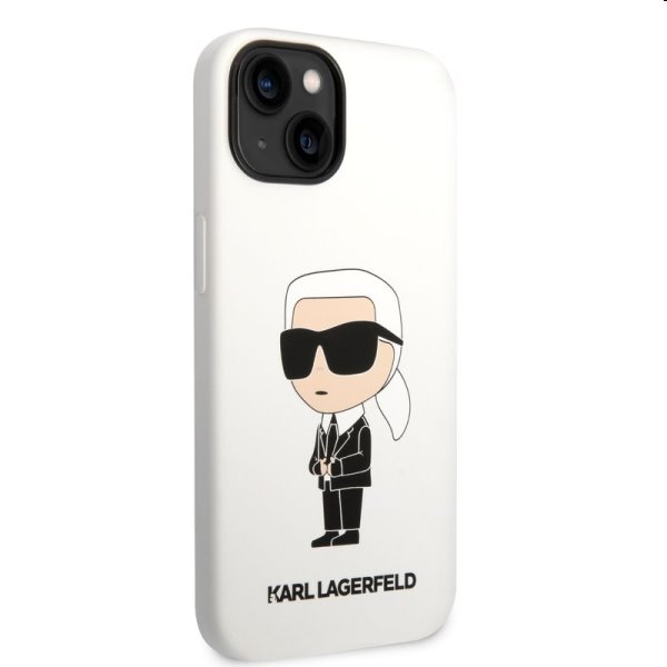 Zadný kryt Karl Lagerfeld Liquid Silicone Ikonik NFT pre Apple iPhone 14, biela Zadný kryt Karl Lagerfeld Liquid Silicone Ikonik NFT pre Apple iPhone 14, biela