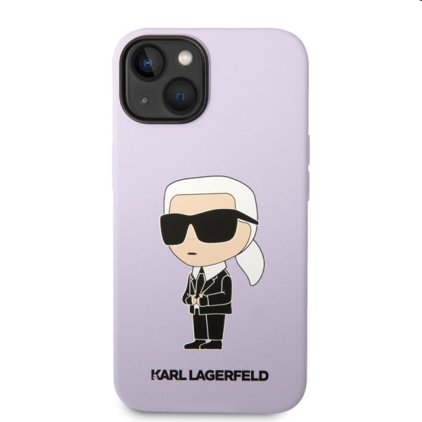 Zadný kryt Karl Lagerfeld Liquid Silicone Ikonik NFT pre Apple iPhone 14, fialová Zadný kryt Karl Lagerfeld Liquid Silicone Ikonik NFT pre Apple iPhone 14, fialová