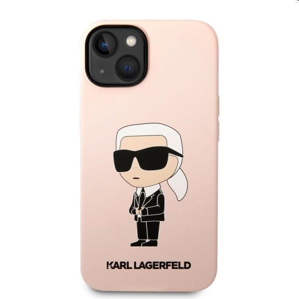 Zadný kryt Karl Lagerfeld Liquid Silicone Ikonik NFT pre Apple iPhone 14 Plus, ružová