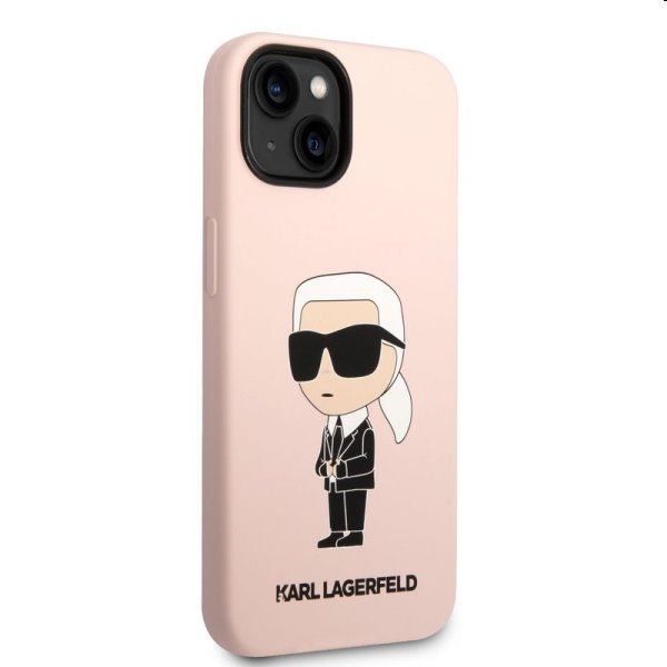 Zadný kryt Karl Lagerfeld Liquid Silicone Ikonik NFT pre Apple iPhone 14 Plus, ružová