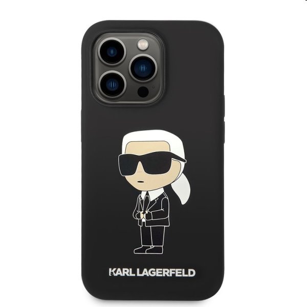 Zadný kryt Karl Lagerfeld Liquid Silicone Ikonik NFT pre Apple iPhone 14 Pro Max, čierna Zadný kryt Karl Lagerfeld Liquid Silicone Ikonik NFT pre Apple iPhone 14 Pro Max, čierna