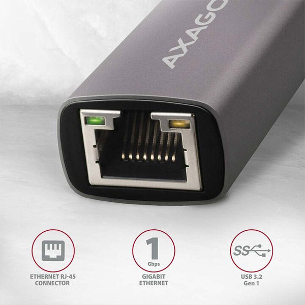 AXAGON ADE-TR Type-A USB3.2 Gen 1 - gigabitový Ethernet 10/100/1000 adaptér