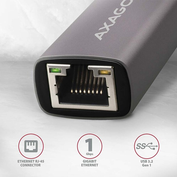 AXAGON ADE-TRC Type-C USB3.2 Gen 1 - gigabitový Ethernet 10/100/1000 adaptér