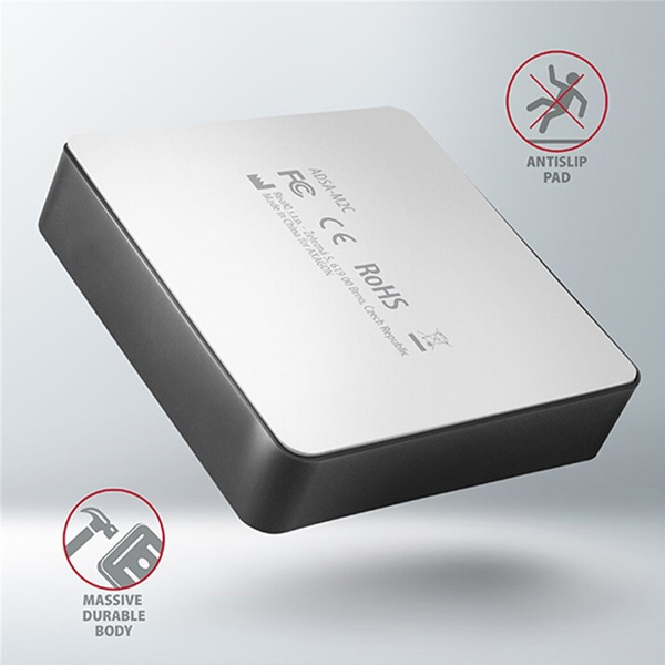 AXAGON ADSA-M2C dokovacia stanica USB-C 3.2 Gen2 pre 2x NVMe CLONE DUAL SDD