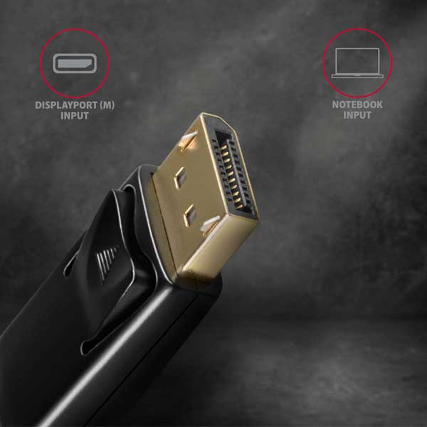 AXAGON RVD-HI14C2, DisplayPort -> HDMI 1.4 redukcia / kábel 1.8m, 4K/30Hz