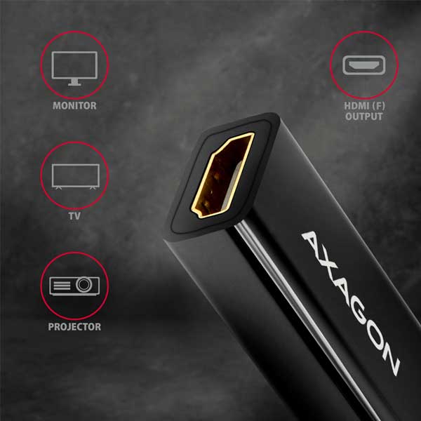 AXAGON RVD-HI14N, DisplayPort -> HDMI 1.4 redukcia / adaptér, 4K/30Hz