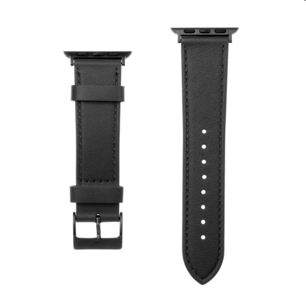 FIXED Kožený remienok pre Apple Watch 38/40/41 mm, čierna