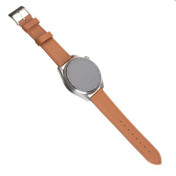 FIXED Kožený remienok s Quick Release so šírkou 22 mm pre inteligentné hodinky, hnedá