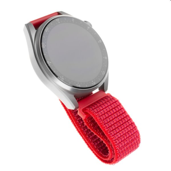 FIXED Nylonový remienok pre inteligentné hodinky 22 mm, červená