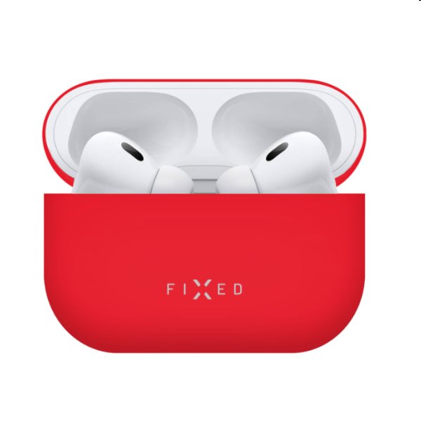 FIXED Silky Silikónové puzdro pre Apple AirPods Pro 2, červené