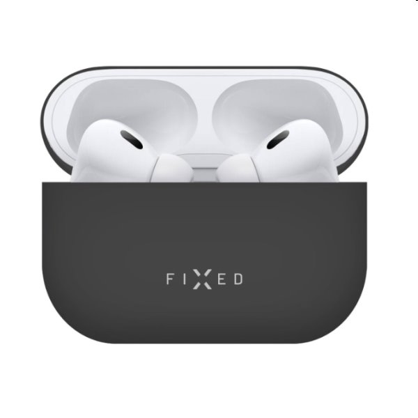 FIXED Silky Silikónové puzdro pre Apple AirPods Pro 2, čierne