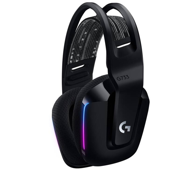 Logitech G733 LIGHTSPEED Wireless RGB Gaming Headset, Black