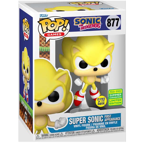 POP! Games: Super Sonic First Appearance (Sonic The Hedgehog) 2022 Summer Convention Limited Edition (Glows in The Dark) POP! Games: Super Sonic First Appearance (Sonic The Hedgehog) 2022 Summer Convention Limited Edition (Glows in The Dark)