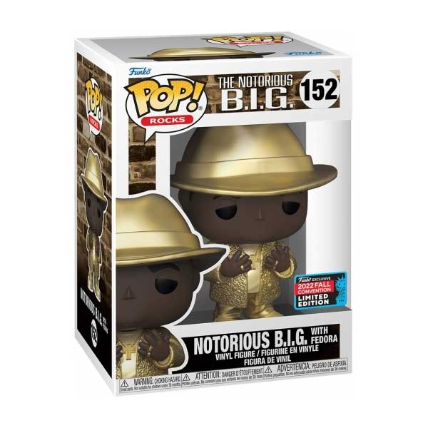 POP! Rocks: The Notorious B.I.G with Champagne with Fedora (Gold) 2022 Fall Convention Limited Edition