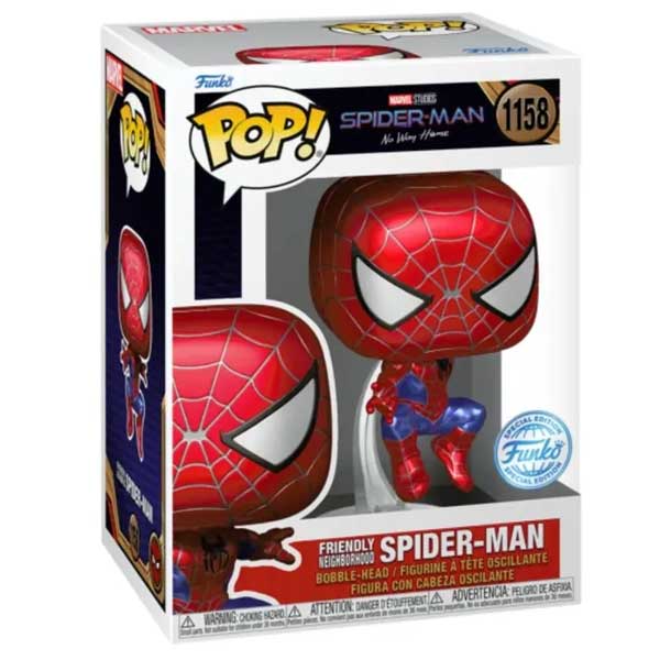 POP! Spider Man No Way Home Friendly Neighborhood Spider Man (Marvel) Metallic Special Edition