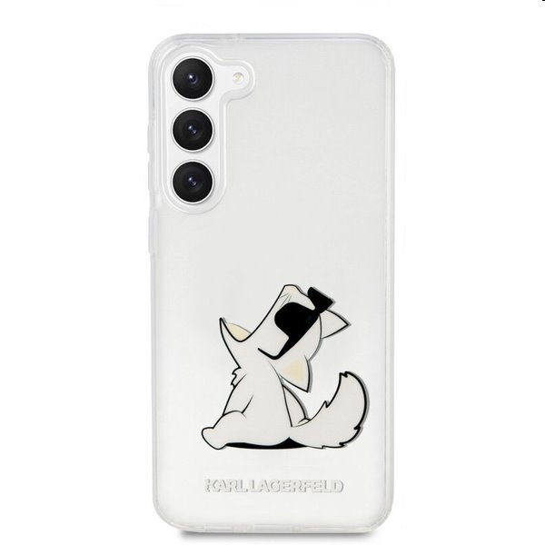 Zadný kryt Karl Lagerfeld PC/TPU Choupette Eat pre Samsung Galaxy S23 Plus, transparentná