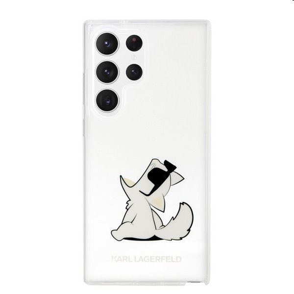 Zadný kryt Karl Lagerfeld PC/TPU Choupette Eat pre Samsung Galaxy S23 Ultra, transparentná