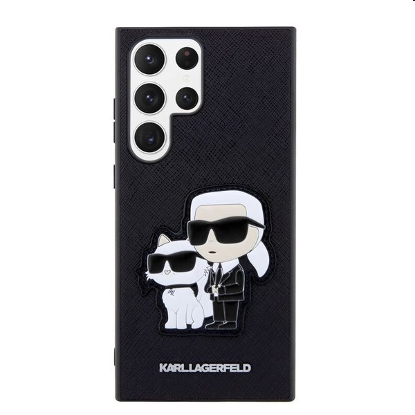 Zadný kryt Karl Lagerfeld PU Saffiano Karl and Choupette NFT pre Samsung Galaxy S23 Ultra, čierna