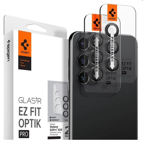 Tvrdené sklo Spigen EZ Fit Optik Pro pre Samsung Galaxy S23, S23 Plus, 2 kusy