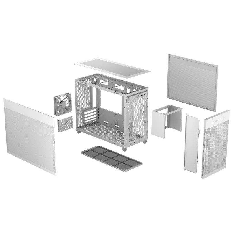 ASUS AP201 PRIME Biela Edícia, Mini Tower PC skrinka, biela