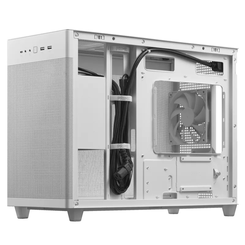 ASUS AP201 PRIME Biela Edícia, Mini Tower PC skrinka, biela