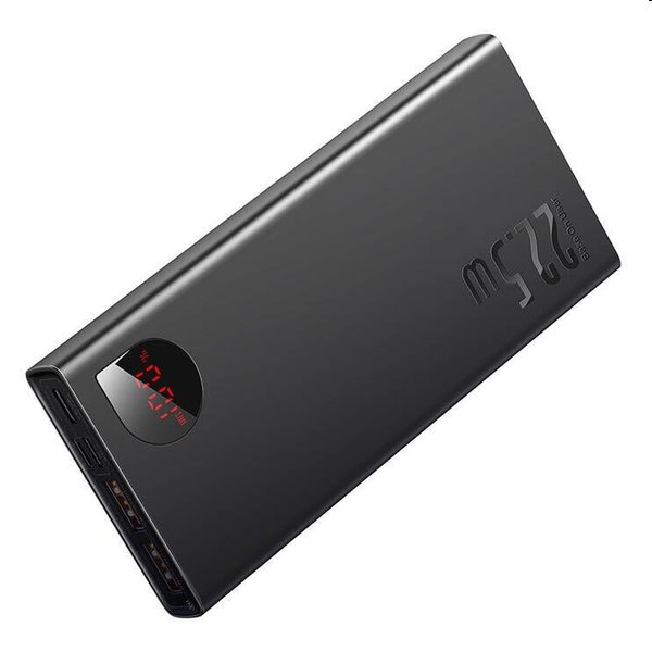 Baseus Adaman 22.5W Quick Charge Powerbank 10000mAh, 20W, čierna
