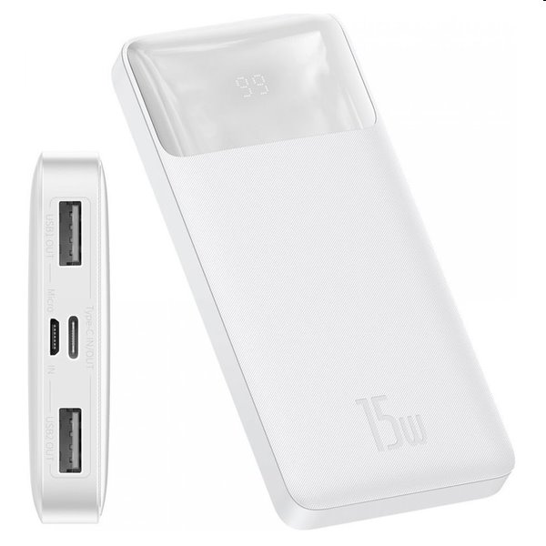 Baseus PPDML-I02 Bipow Pro Digital Display Powerbank 10000mAh, 15W, biela