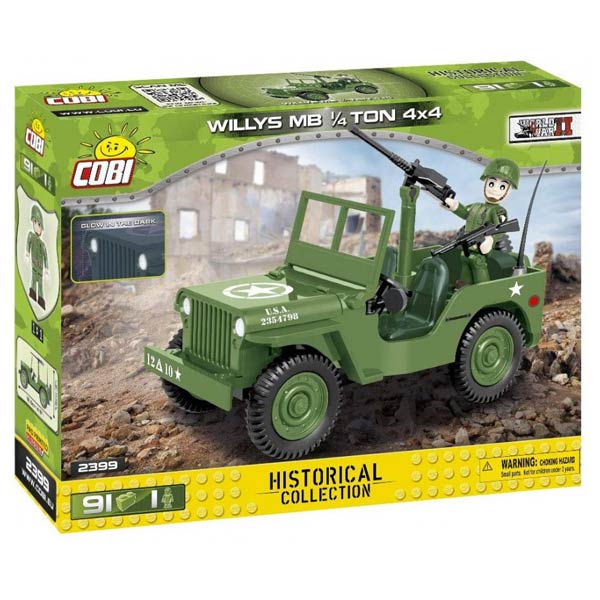 Cobi World War II osobné vozidlo Willys MB 1/4 TON 4x4